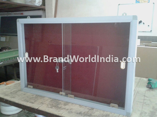 Notice Board with Sliding Glass BWI 556
